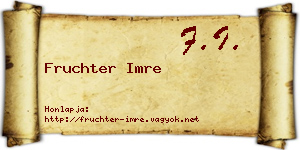 Fruchter Imre névjegykártya